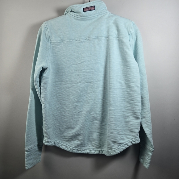 Vineyard Vines Blue Quarter-Zip Sweatshirt Casual Fit - Picture 7 of 8